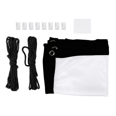 16:9 Projection Screen, Non Crease White Projector Screen, 16:9 Thicken Portable Non Crease Soft White Polyester Projector Curtain Projection Screen (100 Inch)