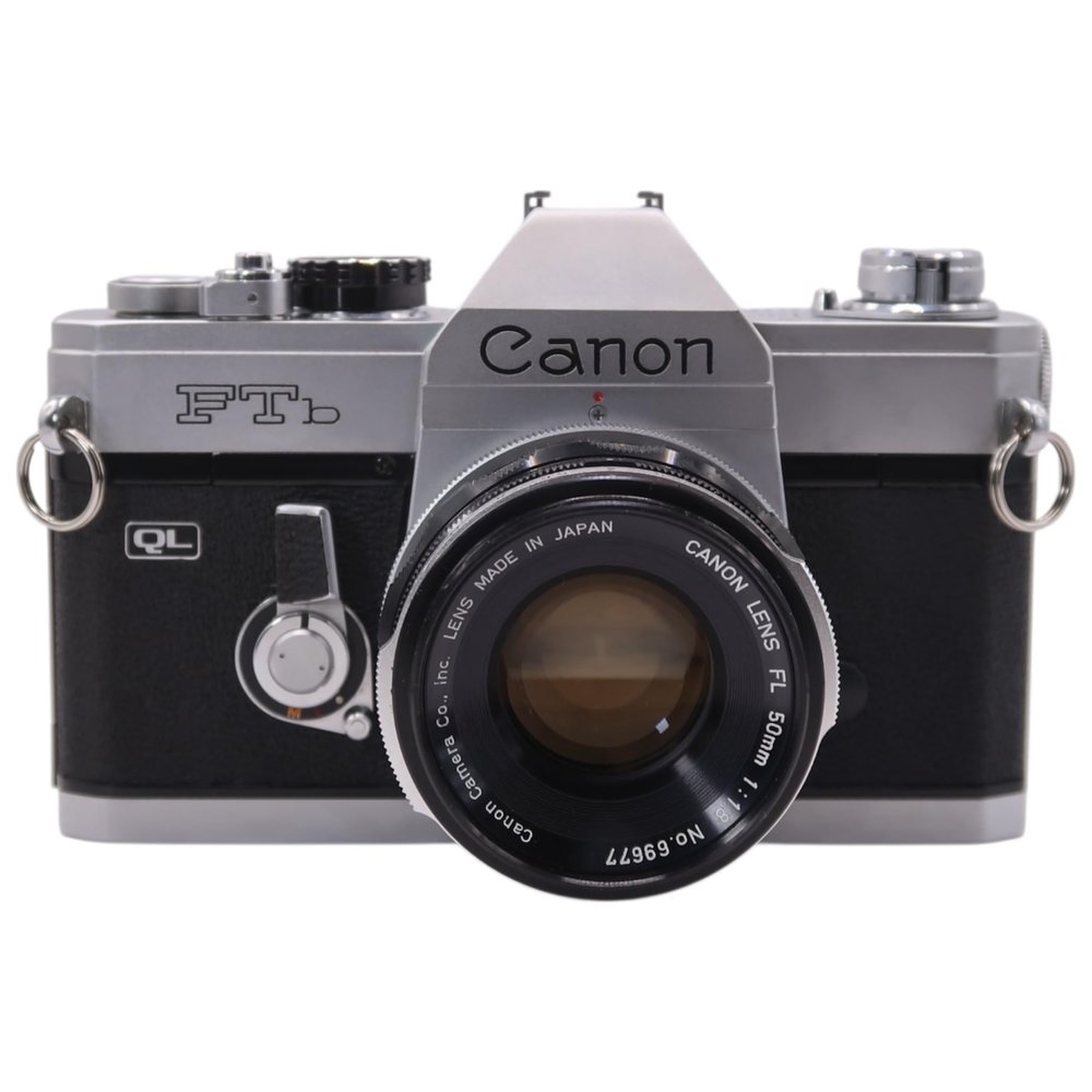 Canon FTb-QL Manual Focus SLR Camera With Canon 50mm f/1.8 FL Lens (Renewed)