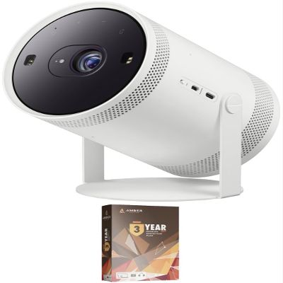 Samsung SP-LFF3CLAXXZA 30-100 Inch The Freestyle Gen2 Smart Projector with 3 Year Amber Protection Plan (2023)