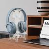 BWANGIAO Stylish Acrylic Headphone Stand, Headset Holder with Anti-slip Silicone Pad for Desk Earphone Hangers Storage Racks view 3