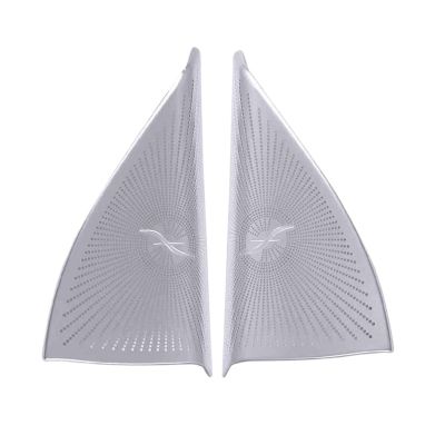 VNFEJEJR Fit for Benz GLA H247 2020-2022 Stainless Steel Car Door Audio Stereo Tweeter Loudspeaker Speaker Cover Trim Door Audio Speaker Cover(Silver-03)