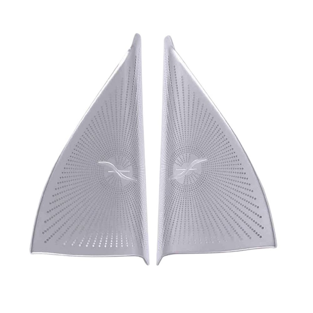 VNFEJEJR Fit for Benz GLA H247 2020-2022 Stainless Steel Car Door Audio Stereo Tweeter Loudspeaker Speaker Cover Trim Door Audio Speaker Cover(Silver-03)