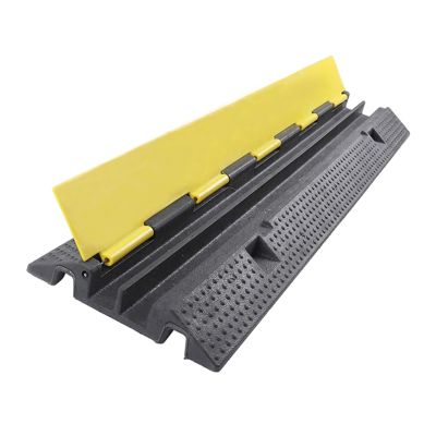 BXKCFYBSQ Speed Bump, Speed Ramp, Access Rubber Cable Protector Heavy Duty Modular Driveway Speed Bump for Asphalt Concrete Gravel Driveway Indoor Outdoor