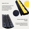 BXKCFYBSQ Speed Bump, Speed Ramp, Access Rubber Cable Protector Heavy Duty Modular Driveway Speed Bump for Asphalt Concrete Gravel Driveway Indoor Outdoor view 3