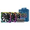 MONTECH AX 120MM - PWM Fan - Silent Performance - High Speed 1600PWM - High-End Durability with HDB Bearing - Stunning Outer Ring ARGB Lighting Design  3 in 1 Pack with 6X6 Fan Hub (AX120-3in1-B) view 1