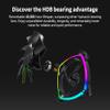 MONTECH AX 120MM - PWM Fan - Silent Performance - High Speed 1600PWM - High-End Durability with HDB Bearing - Stunning Outer Ring ARGB Lighting Design  3 in 1 Pack with 6X6 Fan Hub (AX120-3in1-B) view 4