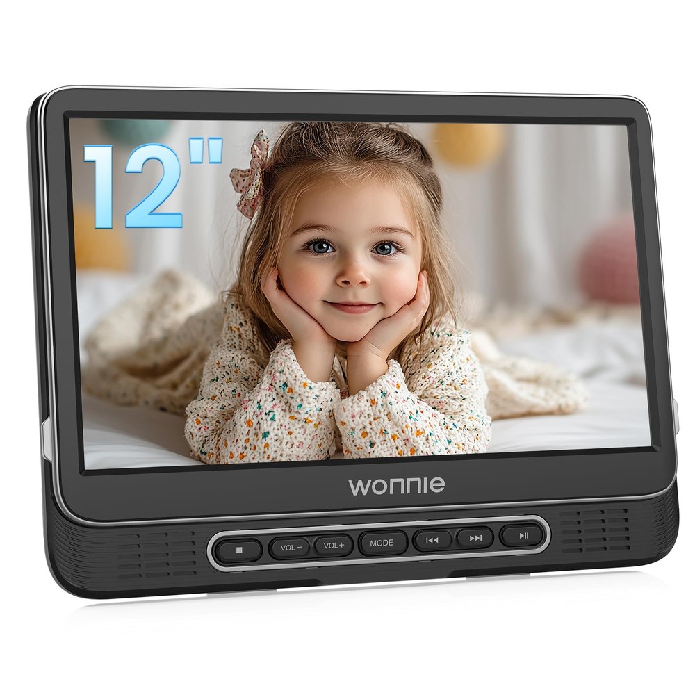 WONNIE 12 inch Portable Car DVD Player(One Screen just for W-1106D)