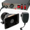 BooYu 9 Tones Police Emergency PA Siren System 12V 200W [Rectangle Speaker][125-135dB][Handheld Microphone][Hands-Free][2 x 10A Switches] for Firefighter Ambulance Vehicles Truck SUV ATV UTV view 1