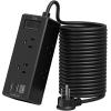 20Ft Extension Cord Flat Plug Power Strip - Tcstei 3-Side Outlet Extender with 6 AC Outlets and 3 USB Ports (1 USB C), Compact for Home, Office, Dorm Room Essentials, Black view 1