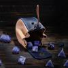 BWANGIAO Leather Bag Drawstring Pouch for DND-Dices Coin Purse Jewelry Storage Bag Role Playing Game Accessories Gift, Blue, approx.6x9cm/2.36x3.54in view 3