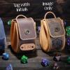 BWANGIAO Leather Bag Drawstring Pouch for DND-Dices Coin Purse Jewelry Storage Bag Role Playing Game Accessories Gift, Blue, approx.6x9cm/2.36x3.54in view 4
