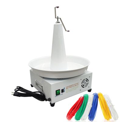 TECHTONGDA Automatic Wire Feeding Machine 110V Wire Pay Off Rack, Cable Feeder Wire Dispenser Rack with Forward Reverse Rotation, Maximum Payout Diameter 14.17in