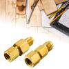BWANGIAO 2 Pieces 6015 R134A Brass Refrigerant Tank Adapter to R12 Fitting Adapter 1/2 Female to 1/4 Male Flare Adaptor R134A Brass Refrigerant Tank Adapter As the picture shown view 2