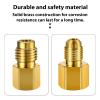 BWANGIAO 2 Pieces 6015 R134A Brass Refrigerant Tank Adapter to R12 Fitting Adapter 1/2 Female to 1/4 Male Flare Adaptor R134A Brass Refrigerant Tank Adapter As the picture shown view 4
