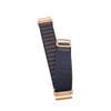 Handcrafted Custom Nylon Strap for Garmin - Fits for QuickFit 20, 22, 26, Fnix, Forerunner, Vivoactive, Approach, MARQ, quatix, Instinct2, Epix (Dark Blue Purple-Rose Gold Buckle, Quick-Fit 20mm) view 2