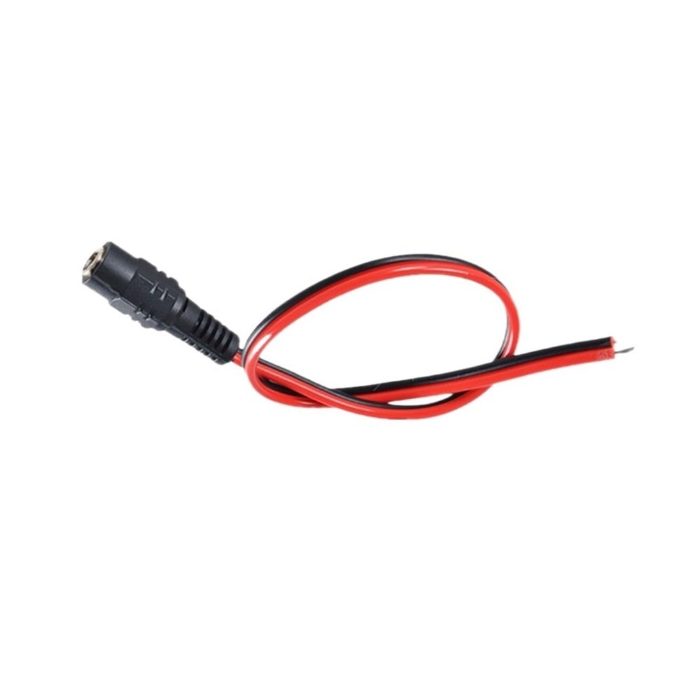 Pure Copper core DC5.5 Single Female Cable Male and Female Extension Power Cord Monitoring Equipment Connector Black and red Female Cable(DC Bus bar 0.25 Meters.)