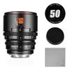 7artisans 50mm T2.1 Hope Series Professional Cinema Lens S35 Frame Mirrorless Cameras Lens Compatible for Fuji X-Mount, for FUJIFILM X-S20/X-T5/X-H2/X-T4/X-H2S/X-T3/X-S10 (Black) view 1