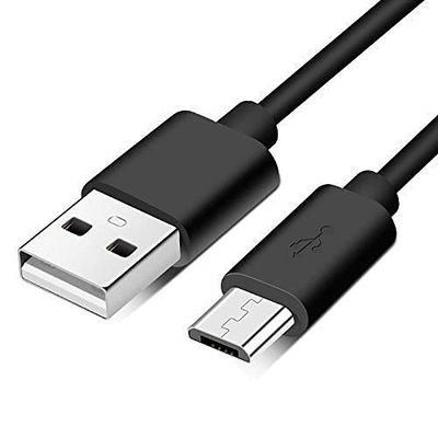 Asobilor Replacement Charger Micro USB Charging Cord Cable for Simple Human 5 & 8" Round Sensor Makeup Mirror, Pouch Sensor Mirror Compact (Black, 6.6FT)