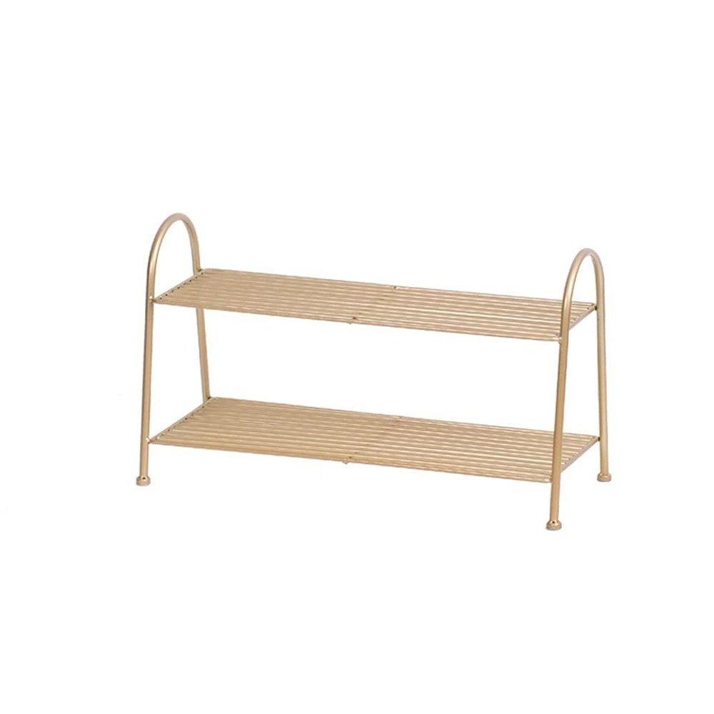 RENEESME Shoe Rack Independent Shoe Rack Wrought Iron Hollow Shoe Cabinet Storage Rack Kitchen Tableware Storage Rack Living Room Bedroom Rack Shoe Organizer Rack(C)