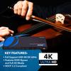 OREI 4K HDMI Matrix Switch 4 X 2 Bundle with 6-Feet HDMI Cable 4K with Ethernet | IR Audio Extractor Arc EDID HDCP 2.- Remote Control view 3