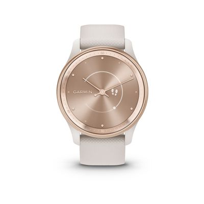Garmin Vivomove Trend, Stylish Hybrid Smartwatch, Long-Lasting Battery Life, Dynamic Watch Hands and Touchscreen Display, Ivory (Renewed), Adjustable