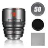 7artisans 50mm T2.1 Hope Series Professional Cine Lens S35 Frame Mirrorless Cameras Lens Compatible for Canon RF-S Mount for RED Komodo/RED Komodo X/Canon C70/CANON R7/R50/R10(Titanium Gray) view 1