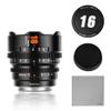 7artisans 16mm T2.1 Hope Series Professional Cine Lens S35 Frame Mirrorless Cameras Lens Compatible for Canon RF-S Mount for RED Komodo/RED Komodo X/Canon C70/CANON R7/R50/R10(Black) view 1