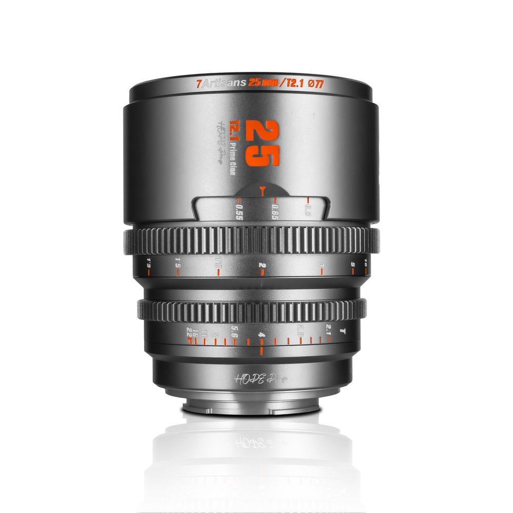 7artisans 25mm T2.1 Hope Series Professional Cinema Lens S35 Frame Mirrorless Cameras Lens Compatible for Fuji X-Mount,for FUJIFILM X-S20/X-T5/X-H2/X-T4/X-H2S/X-T3/X-S10(Titanium Gray)