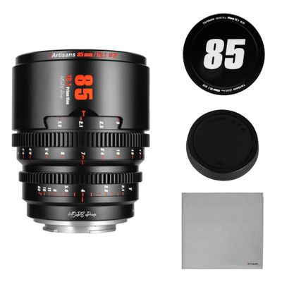 7artisans 85mm T2.1 Hope Series Professional Cine Lens S35 Frame Mirrorless Cameras Lens Compatible for Sony E-Mount(C Frame),for Sony A6500/A6600/A6700/FX30/ZVE-10(Black)
