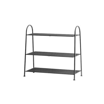RENEESME Shoe Rack Independent Shoe Rack Wrought Iron Hollow Shoe Cabinet Storage Rack Kitchen Tableware Storage Rack Living Room Bedroom Rack Shoe Organizer Rack(E)