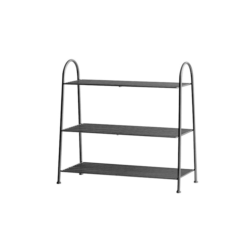 RENEESME Shoe Rack Independent Shoe Rack Wrought Iron Hollow Shoe Cabinet Storage Rack Kitchen Tableware Storage Rack Living Room Bedroom Rack Shoe Organizer Rack(E)