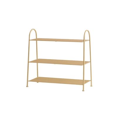 RENEESME Shoe Rack Independent Shoe Rack Wrought Iron Hollow Shoe Cabinet Storage Rack Kitchen Tableware Storage Rack Living Room Bedroom Rack Shoe Organizer Rack(D)