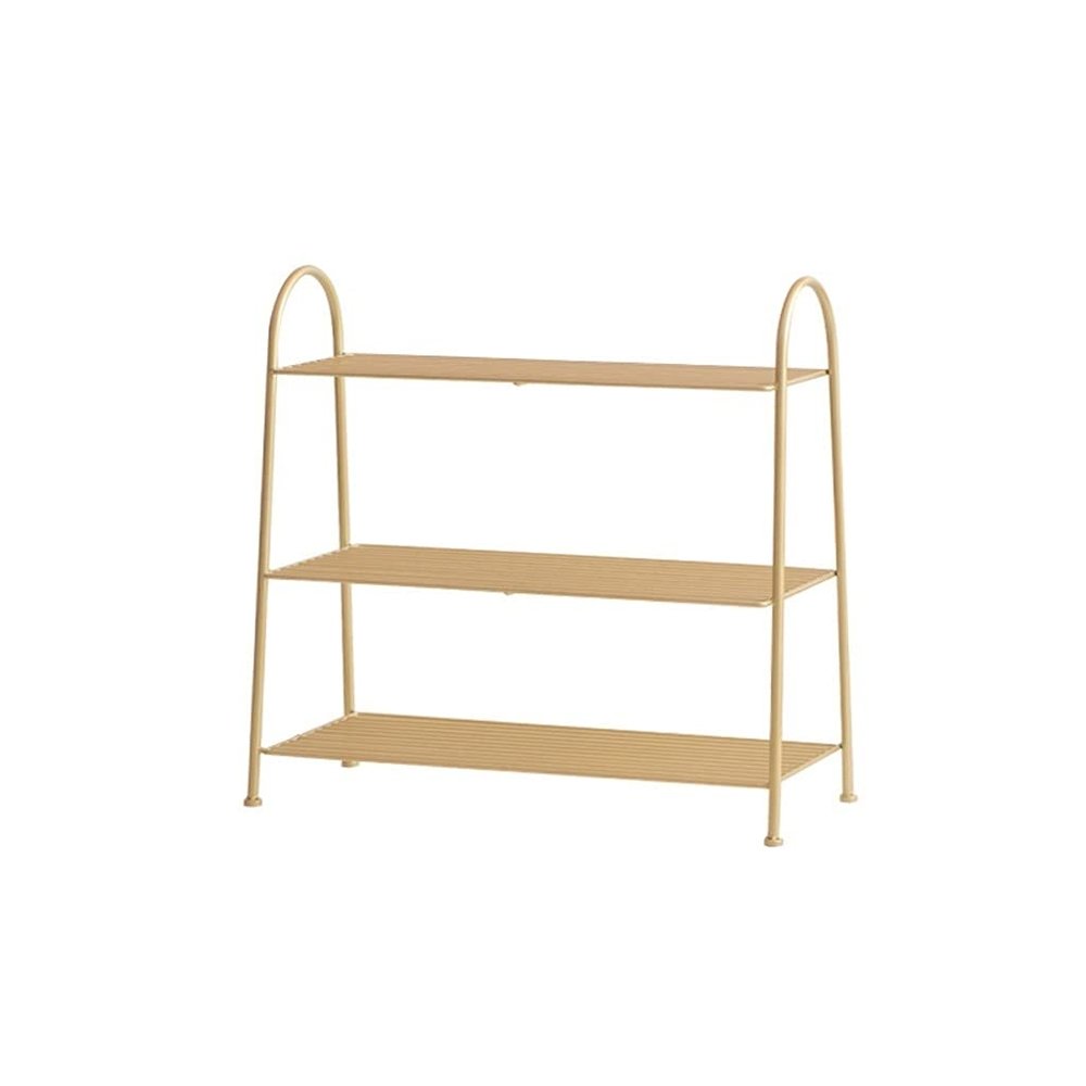 RENEESME Shoe Rack Independent Shoe Rack Wrought Iron Hollow Shoe Cabinet Storage Rack Kitchen Tableware Storage Rack Living Room Bedroom Rack Shoe Organizer Rack(D)