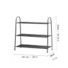 RENEESME Shoe Rack Independent Shoe Rack Wrought Iron Hollow Shoe Cabinet Storage Rack Kitchen Tableware Storage Rack Living Room Bedroom Rack Shoe Organizer Rack(D) view 3