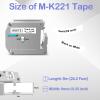 NineLeaf 2 Pack Compatible for Brother P-Touch M Tape M-K221 M-K221S MK221 M221 9mm 0.35'' Black on White Label Tape for PT-65 PT-70 PT-45M PT-55 PT-55BM PT-55S Label Maker view 3