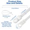 120 PCS 12 Inch Plastic Zip Ties with Screw Holes, Heavy Duty Mountable Cable Ties, UV Resistant Electrical Zip Ties for Indoor & Outdoor (White) view 2