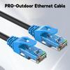 200FT Outdoor Cat6 Ethernet Cable, Heavy Duty Direct Burial, In-Ground, POE, Waterproof, LLDPE UV Resistant, UTP, 24AWG CCA Solid Cord, Network, Internet, LAN, Cat 6 Patch Cable - 200 Feet view 2