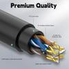 200FT Outdoor Cat6 Ethernet Cable, Heavy Duty Direct Burial, In-Ground, POE, Waterproof, LLDPE UV Resistant, UTP, 24AWG CCA Solid Cord, Network, Internet, LAN, Cat 6 Patch Cable - 200 Feet view 3