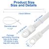 120 PCS 15 Inch Plastic Zip Ties with Screw Holes, Heavy Duty Mountable Cable Ties, UV Resistant Electrical Zip Ties for Indoor & Outdoor (White) view 2