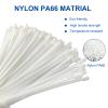 120 PCS 15 Inch Plastic Zip Ties with Screw Holes, Heavy Duty Mountable Cable Ties, UV Resistant Electrical Zip Ties for Indoor & Outdoor (White) view 4