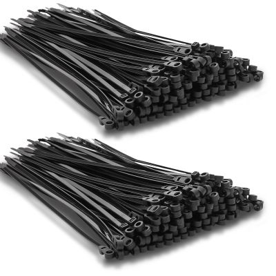 120 PCS 15 Inch Plastic Zip Ties with Screw Holes, Heavy Duty Mountable Cable Ties, UV Resistant Electrical Zip Ties for Indoor & Outdoor (Black)