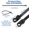 120 PCS 15 Inch Plastic Zip Ties with Screw Holes, Heavy Duty Mountable Cable Ties, UV Resistant Electrical Zip Ties for Indoor & Outdoor (Black) view 2
