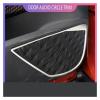 VNFEJEJR Car Inner Door Audio Circle Trim Fit for Toyota C-HR 2016-2022 Stainless Steel Speaker Loudspeaker Frame Cover Door Audio Speaker Cover view 3