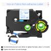NineLeaf 6PK Compatible for Brother P-Touch TZe-FA3 TZ-FA3 12mm 0.47 Blue on White Iron-on Fabric Clothing Label Tape for PT-1090BK PT-1100SBVP PT-1100ST PT-11Q Label Maker view 2