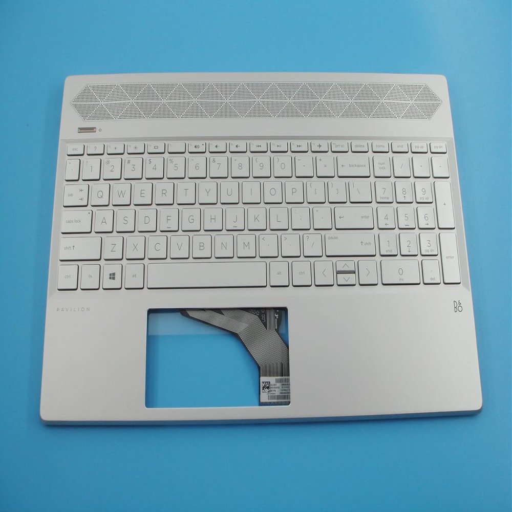 Bayjebu Parts for HP Pavilion 15-CS 15-CW 15.6" Palmrest Keyboard Bezel with US-English Backlit Keyboard Gold L24755-001
