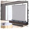 BIUBPW 60" Pull Up Floor Projector Screen Home Theater Movie Projection Screen, Floor Standing Projection Screen 3D 4K HD/Wrinkle-Free/Height Adjustable view 1