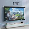 NILZA Pull Down Projector Screen HD 60In Manual Projection Screen W/Auto-Locking Home Theater Screen 16:9/4:3 Movie Screen Projection Screen Wall/Ceiling Mount(4:3) view 2