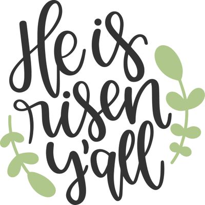 2 (Pieces) 3"and 5" Stickers n Decals He is Risen Y'all large - Waterproof Vinyl Decals for Cars, Trucks, Laptops, Phones, Windows etc