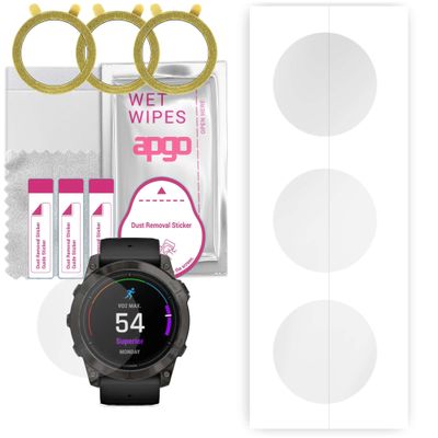 apgo 3x Hydrogel Ultra-Clear Screen Protector for Garmin epix Pro (Gen 2) Sapphire Edition 47 mm, Hydrogel Film, Flexible, Soft TPU with positioning layer easy installation