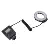 LED Macro Flash Light, Light with LCD Display, Power Control, Adapter Rings, Flash Diffusers for DSLR Cameras view 1